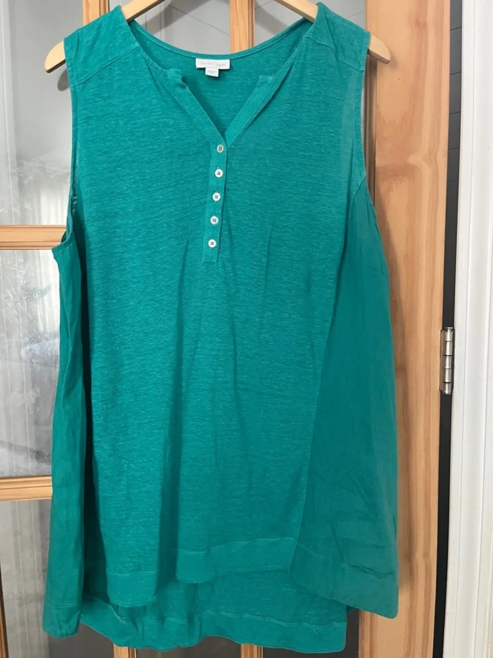 J Jill Tunic  100% Linen sleeveless oversized loose fit sz XL teal